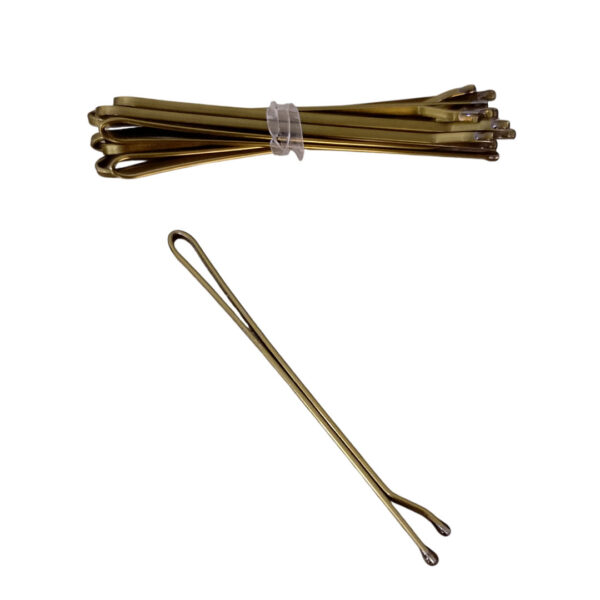Bobby pins dorado grande x12